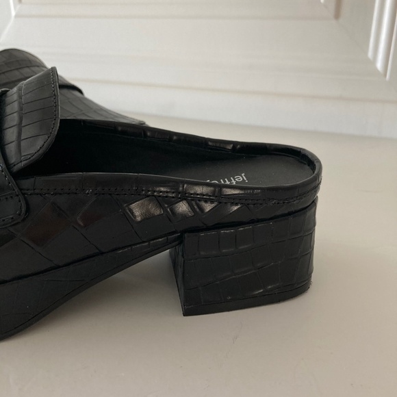 NWOT Jeffrey Campbell Free People Black Animal Print Studious Loafer Mules 9.5 - Picture 3 of 7